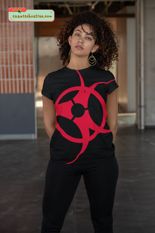 Red bio hazard symbol Cotton Tee